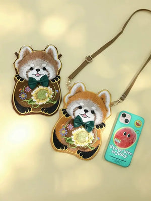 Embroidered Little Bear Hanfu Bag – New Chinese Style Crossbody Purse for Women - Yandan_Hanfu