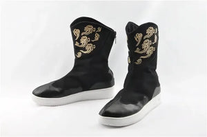 Men's shoes retro official boots auspicious cloud embroidery - Yandan_Hanfu