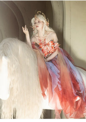 Butterfly of the Desert – Apsara-Inspired Costume in Dunhuang Western Style - Yandan_Hanfu