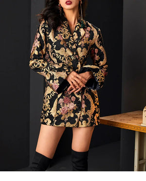 Exotic, jacquard dress dress style suit OL jacket - Yandan_Hanfu