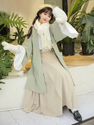 Shallow Moon hanfu dress set with classic Ming style silhouette for daily traditional Chinese wear.