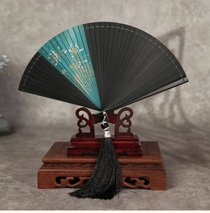 Folding fan female dance fan Hanfu Chinese style full bamboo fan - Yandan_Hanfu
