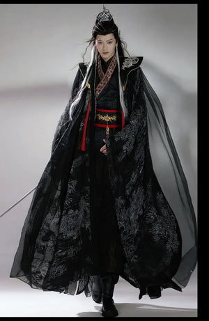 Dark Immortal Robe – Unisex Hanfu Outfit Inspired by Chinese Xianxia & Traditional Taoist Style - Yandan_Hanfu