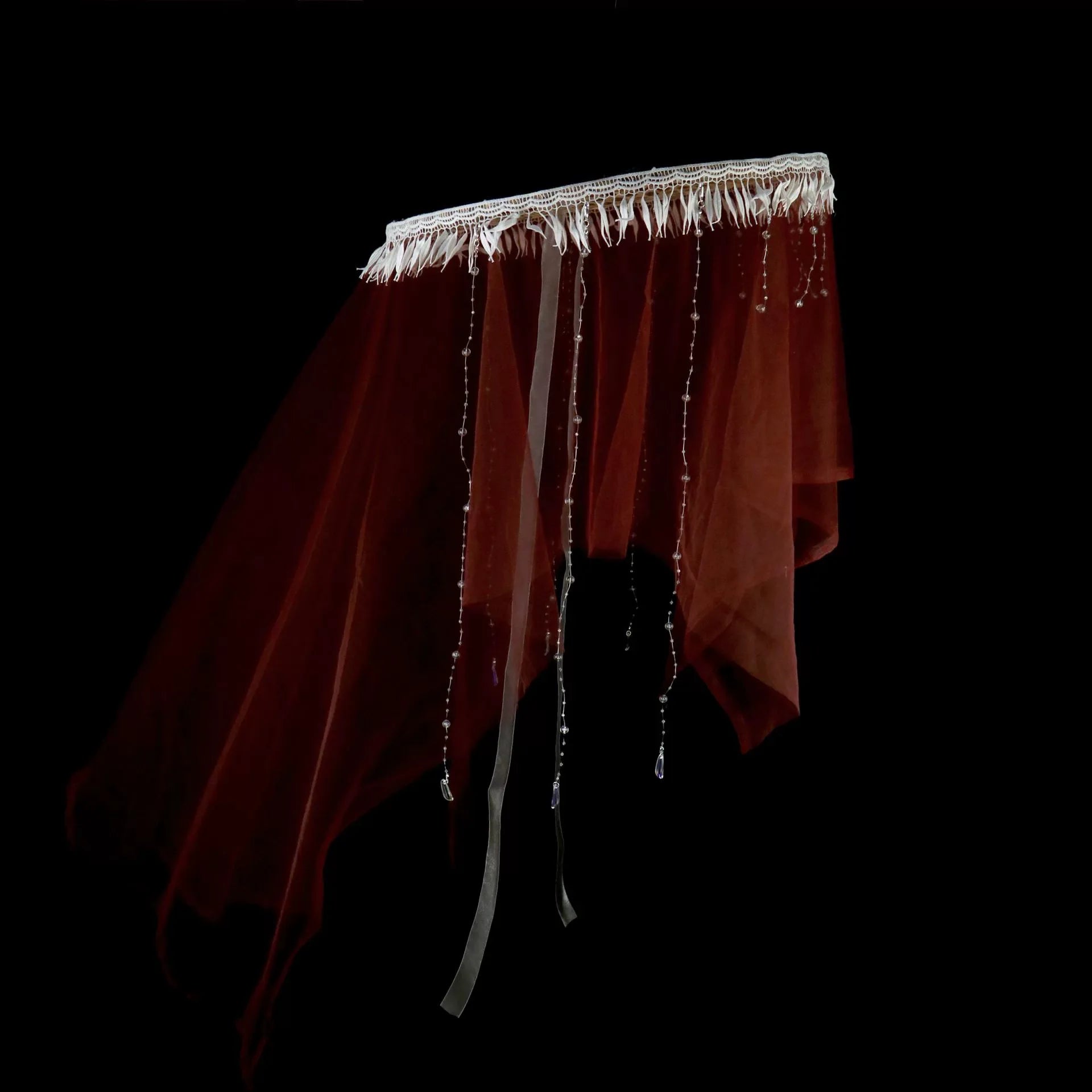 Antique-Style COS Bamboo Hat with Immortal Curtain Veil - Sun Protection & Shading for Ladies in Ancient Hanfu - Yandan_Hanfu