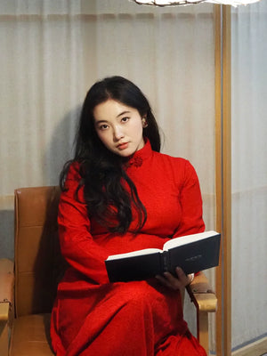 Red Bridal Qipao – New Chinese Curve-Flattering Dress for Engagement & Wedding - Yandan_Hanfu