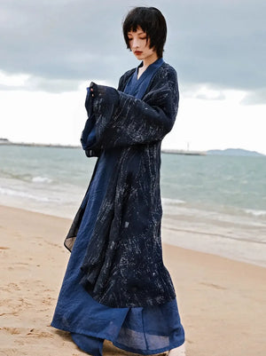 Super fairy autumn three-piece Hanfu antique jacket Chinese suit women's clothing - Yandan_Hanfu