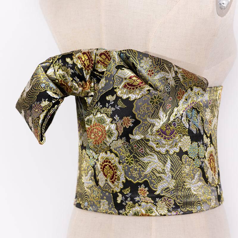 Japanese kimono waist seal, yukata belt, gorgeous brocade bow belt, styling knot waist seal. - Yandan_Hanfu
