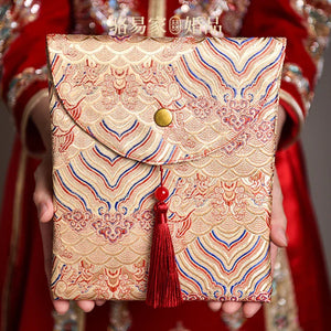 "Auspicious Cloud Congratulations" Chinese Wedding Big Red Envelope Hong Bao - Yandan_Hanfu