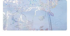 Blue collar shirt versatile beige top, lantern sleeve retro horse skirt - Yandan_Hanfu