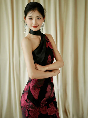 "Shadow" fishtail streamer robe knot bride engagement annual party dress - Yandan_Hanfu