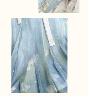 Song dynasty | Traditional Green&Blue Chinese Hanfu daily Spring and Summer new style - Yandan_Hanfu