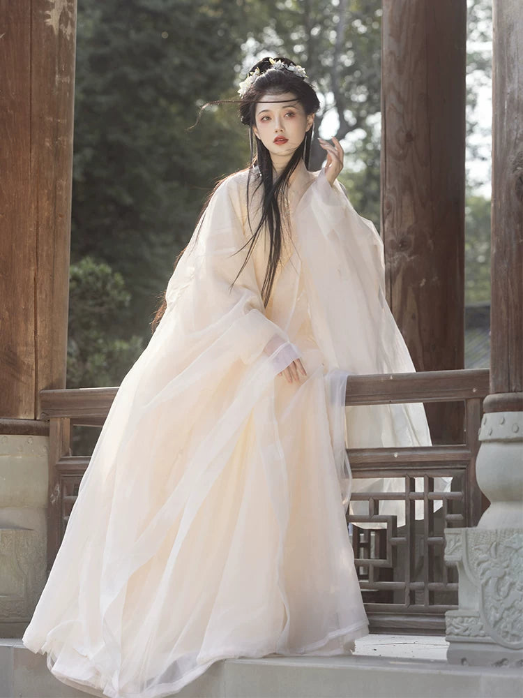 Original new hanfu women ancient clothing elegant super fairy chinese style skirt for daily wear front view