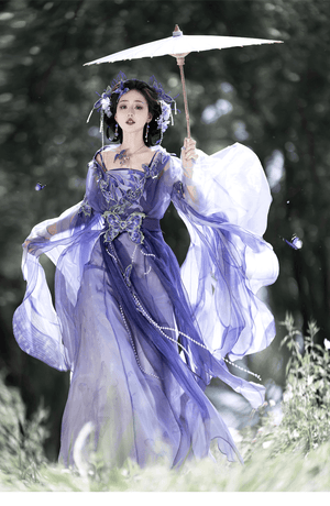 Purple traditional hanfu dress for women, inspired by Song Dynasty, featuring silk fabric with hanfu coat and jacket. Ideal for Chinese New Year, winter hanfu, graduations, and fairy hanfu cosplay. This elegant hanfu is available for sale at hanfu shops and online stores, perfect for hanfu women seeking unique traditional and modern Chinese clothing.