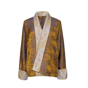 Tibet inspired qingyao poetic dress elegant chinese aesthetic long gown for women full length view