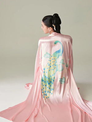 New Chinese style high-end morning robe large size nightgown Hanfu wide-sleeved pajamas - Yandan_Hanfu