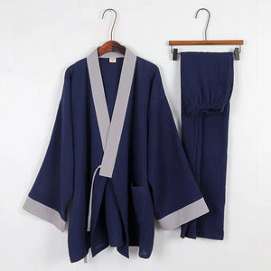 Spring&summer men's pure cotton Hanfu antique pajamas - Yandan_Hanfu