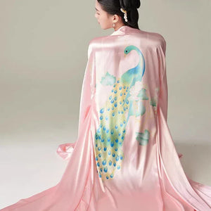 New Chinese style high-end morning robe large size nightgown Hanfu wide-sleeved pajamas - Yandan_Hanfu