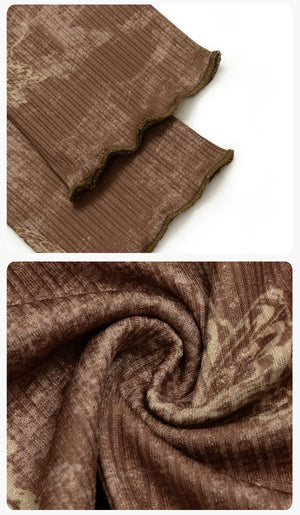Knit fabric and sleeve cuff detail