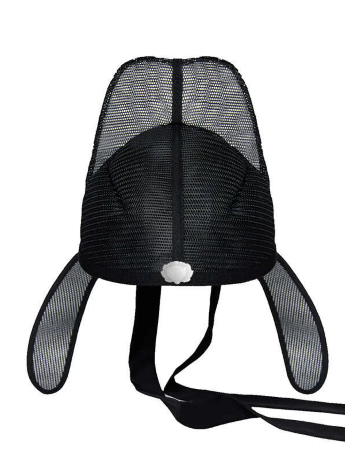 Black scholar hat with removable wings and jade-style front ornament