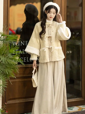 Qiongyuge chestnut Ming Hanfu set - Yandan_Hanfu