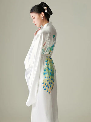 New Chinese style high-end morning robe large size nightgown Hanfu wide-sleeved pajamas - Yandan_Hanfu