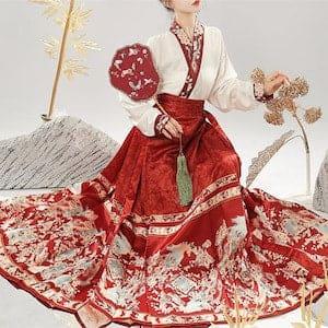 Fashion Ming Dynasty Hanfu Dress, omen's Hanfu Skirt 2 PCS Set,Delicate Chinese Hanfu Dress,Traditional Costumes Prom Dress,Gift For Her - Yandan_Hanfu