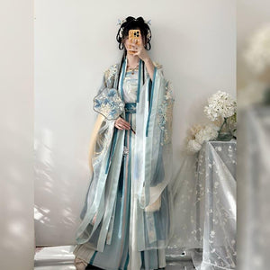 Pink Embroidery Hanfu, Summer Hanfu Dress, Hand Hanfu Dress, Modern Hanfu, Fairy Dresses, Chinese Traditional Costume, Cosplay Clothing - Yandan_Hanfu