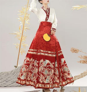 Fashion Ming Dynasty Hanfu Dress, omen's Hanfu Skirt 2 PCS Set,Delicate Chinese Hanfu Dress,Traditional Costumes Prom Dress,Gift For Her - Yandan_Hanfu