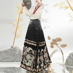 Fashion Ming Dynasty Hanfu Dress, omen's Hanfu Skirt 2 PCS Set,Delicate Chinese Hanfu Dress,Traditional Costumes Prom Dress,Gift For Her - Yandan_Hanfu