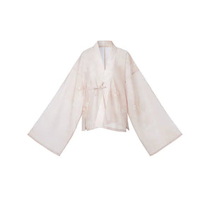 Lvping inner printed duijin shirt on white background