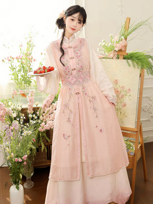 Women's Ming Dynasty inspired Hanfu outfit for daily spring and summer styling