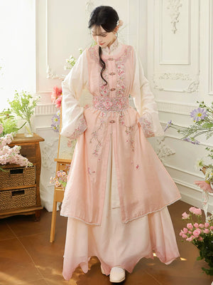 Daily Ming Hanfu outfit for women with soft new Chinese style layers