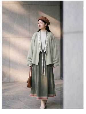 Sage Green Winter Hanfu — original product photograph 6