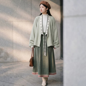 Sage Green Winter Hanfu — original product photograph 17