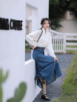 Modern Blue Hanfu - Yandan_Hanfu