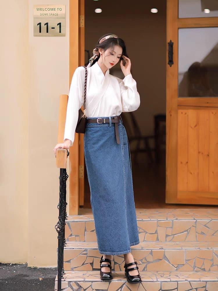 Modern Blue Hanfu - Yandan_Hanfu