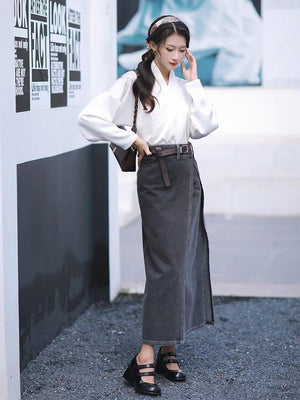 Modern Blue Hanfu - Yandan_Hanfu