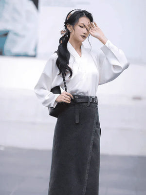 Modern Blue Hanfu - Yandan_Hanfu