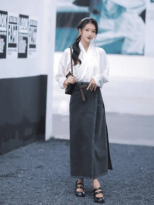 Modern Blue Hanfu - Yandan_Hanfu