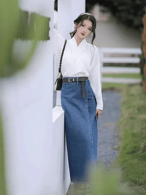 Modern Blue Hanfu - Yandan_Hanfu