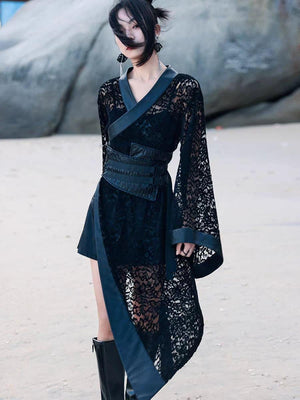 Modern Black Hanfu Dress 【大青龙肆】 - Yandan_Hanfu