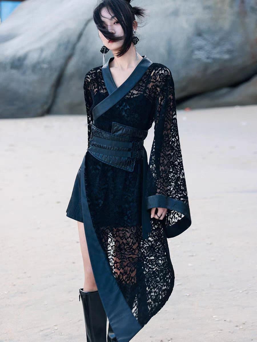 Modern Black Hanfu Dress 【大青龙肆】 - Yandan_Hanfu