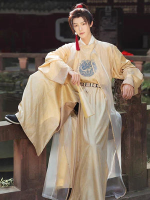 Unisex Gender Neutral | Golden Male&Female Hanfu - Yandan_Hanfu