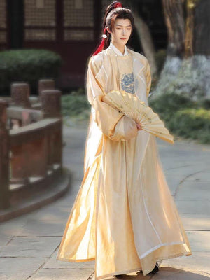 Unisex Gender Neutral | Golden Male&Female Hanfu - Yandan_Hanfu