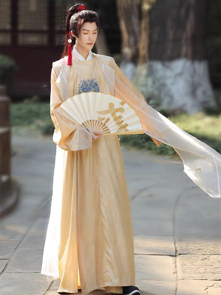 men's Hanfu, from traditional Chinese menswear to modern from Tang Dynasty traditional attire to Ming and Song Dynasty inspired Hanfu. Items such as scholar official Hanfu hats, Chinese court official attire, and royal traditional dress are prominently featured. This display also offers a glimpse into the evolution of Asian clothing, presenting pieces like casual Hanfu and Asian-inspired outfits.Hanfu patterns contributes to the journey through the history of male Chinese and Asian fashion