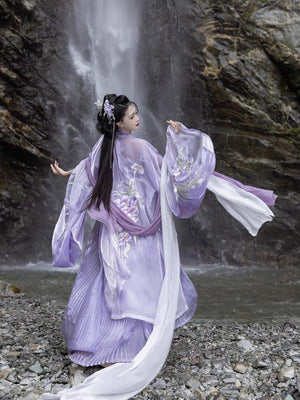 Purple Traditional Hanfu Dress - Yandan_Hanfu