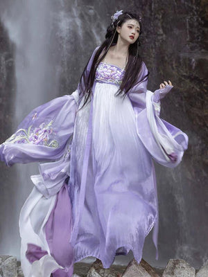 Purple Traditional Hanfu Dress - Yandan_Hanfu