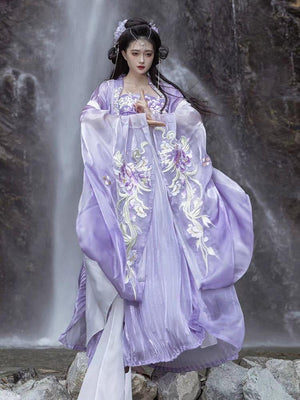 Purple Traditional Hanfu Dress - Yandan_Hanfu