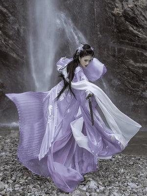 Purple Traditional Hanfu Dress - Yandan_Hanfu
