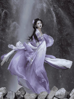 Purple Traditional Hanfu Dress - Yandan_Hanfu
